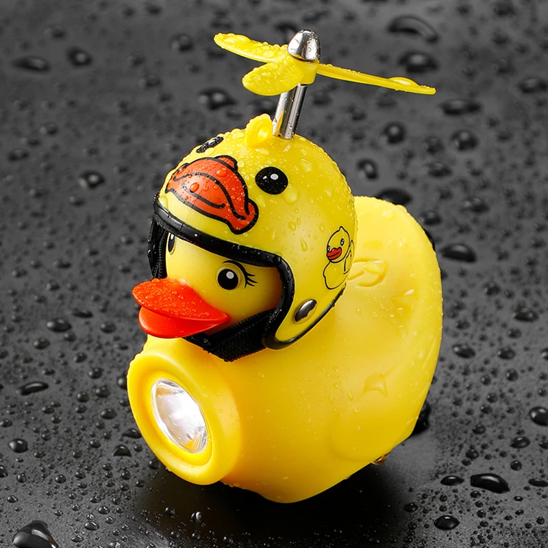 Bicycle Light MTB Road Bike Horn Bell Creative Cartoon Kids Children Little Yellow Duck Balance Bike Lamp Waterproof Cycling