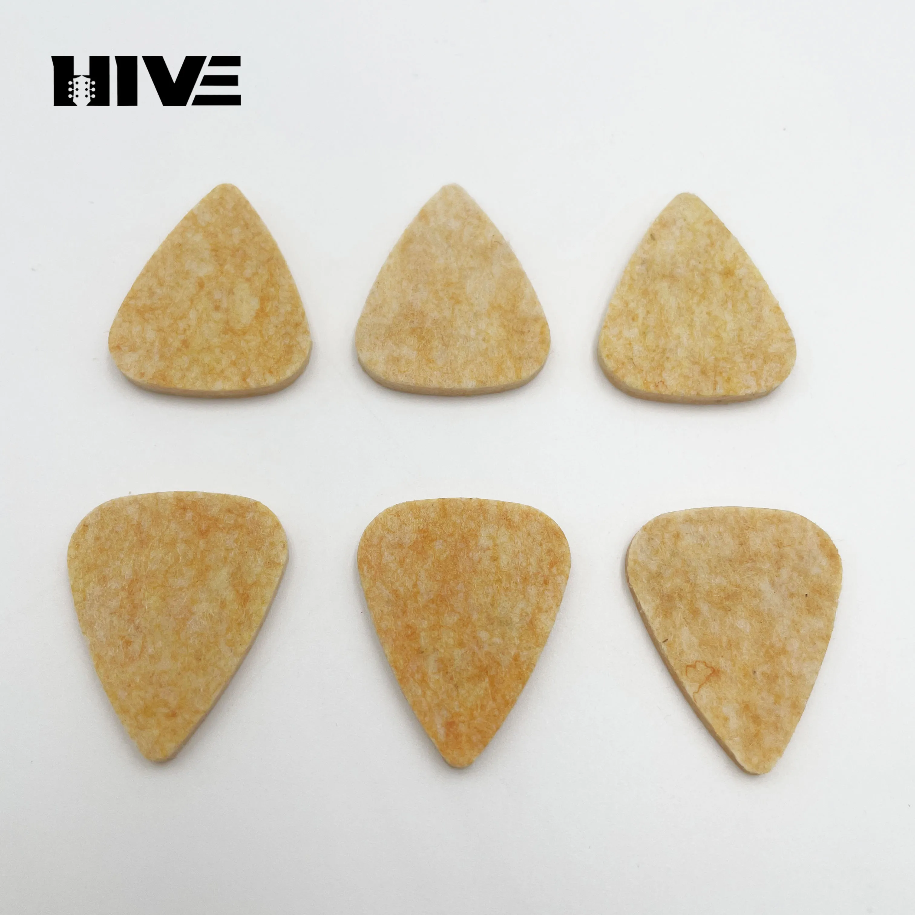 6Pcs Wool Felt 2.6MM Guitar Picks Soft Anti-slip Ukulele Plectrum Warm Tone Fingerstyle Pick String Classical Guitar Plectrum
