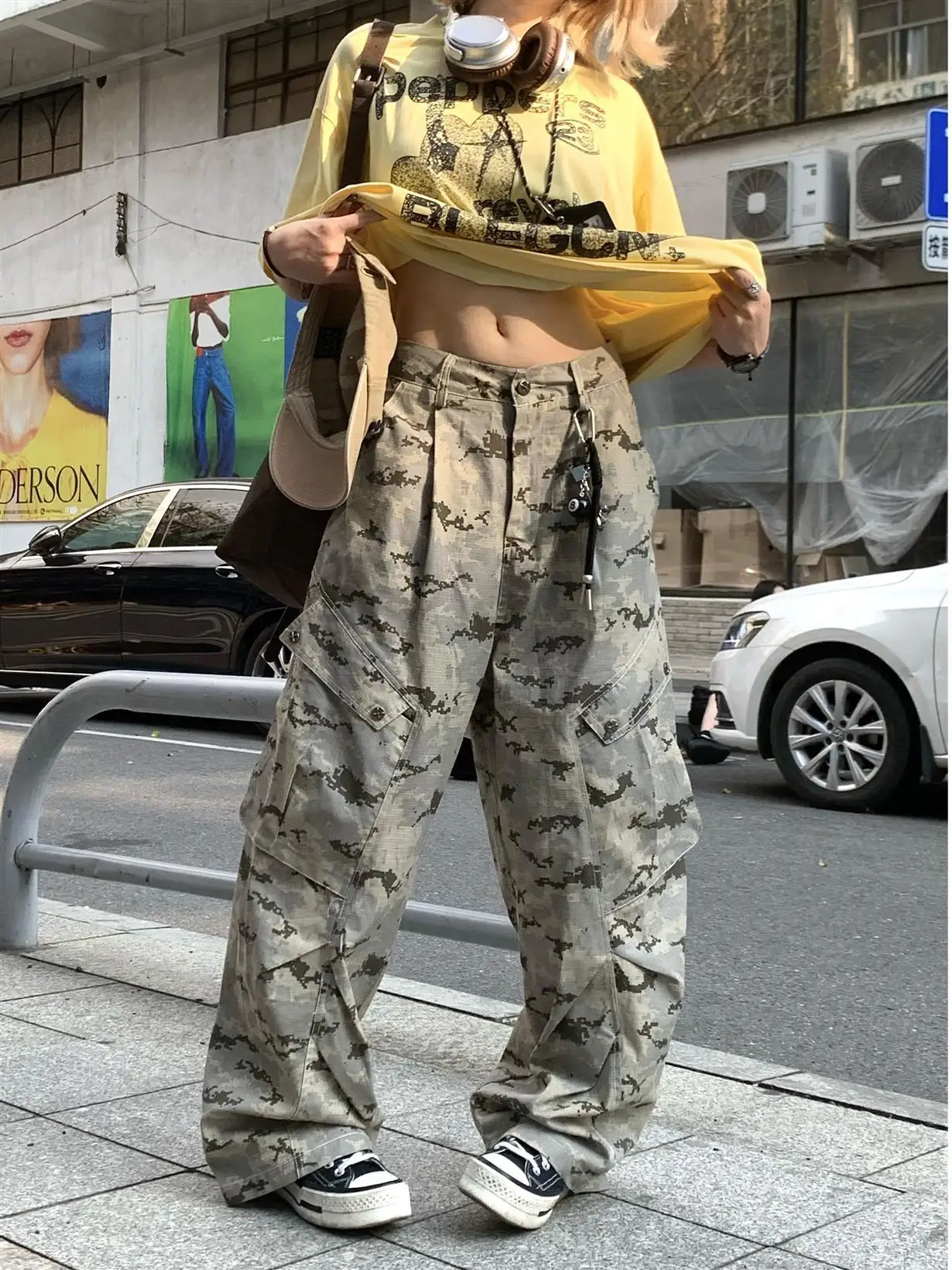 

Американские ретро-брюки-карго с широкими штанинами, свободные повседневные брюки унисекс для мужчин и женщин, весна-осень, дизайн в стиле High Street