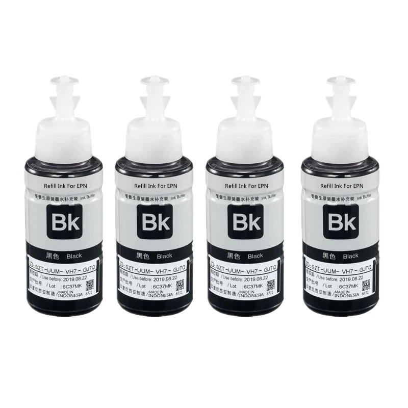 4 cor 70ml Refil de Tinta Corante para Epson L100 L110 L120 L132 L210 L222 L300 L312 L355 L350 L362 L366 L550 L555 L566 Impressora
