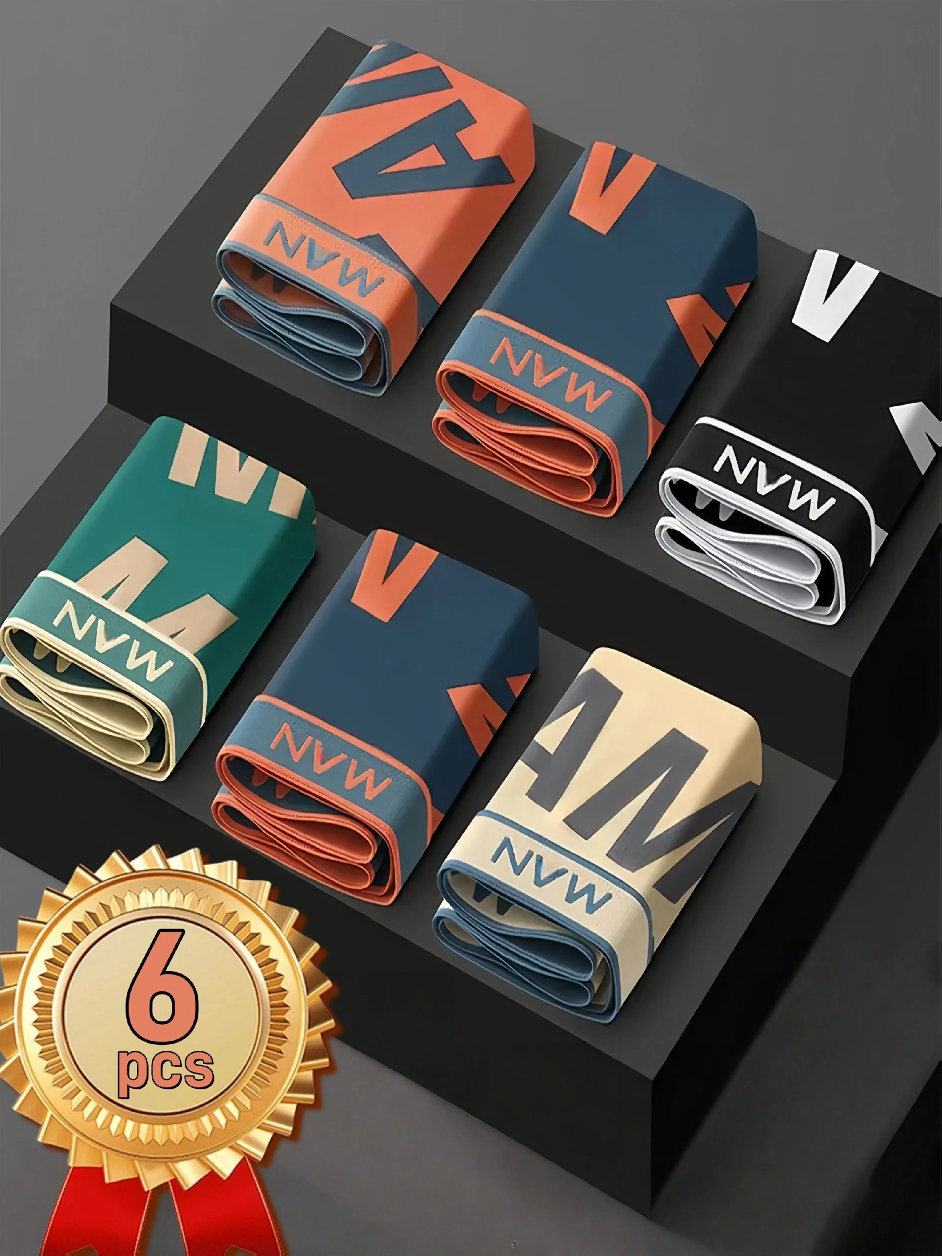 

6PCS/SET Men's Underwear Ice Slik Men Panties Boys' Boxing Letter Printed Underwear Plus Size L-4XL Breathable Boxer Shorts