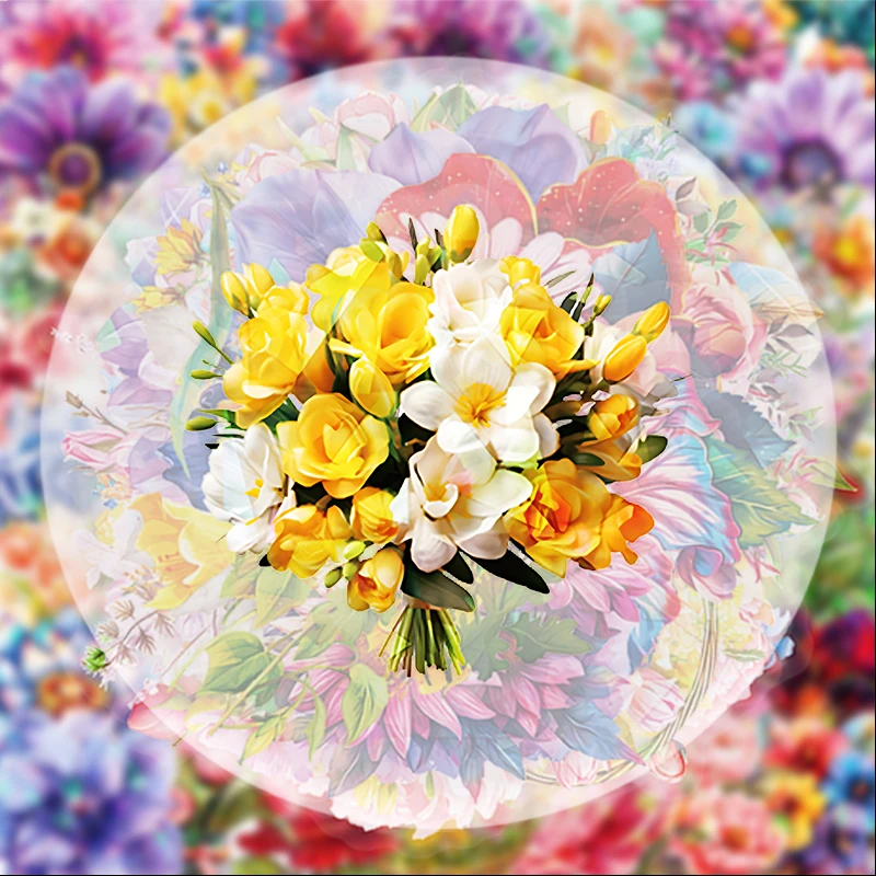50 lasergefärbte Blumen-Graffiti-Aufkleber, geeignet für Wasserflaschen, Laptops, Handydekorationen, Koffer, Skateboards, Gitarren, Geschenkboxen, Partydekorationen, Weihnachtsgeschenke