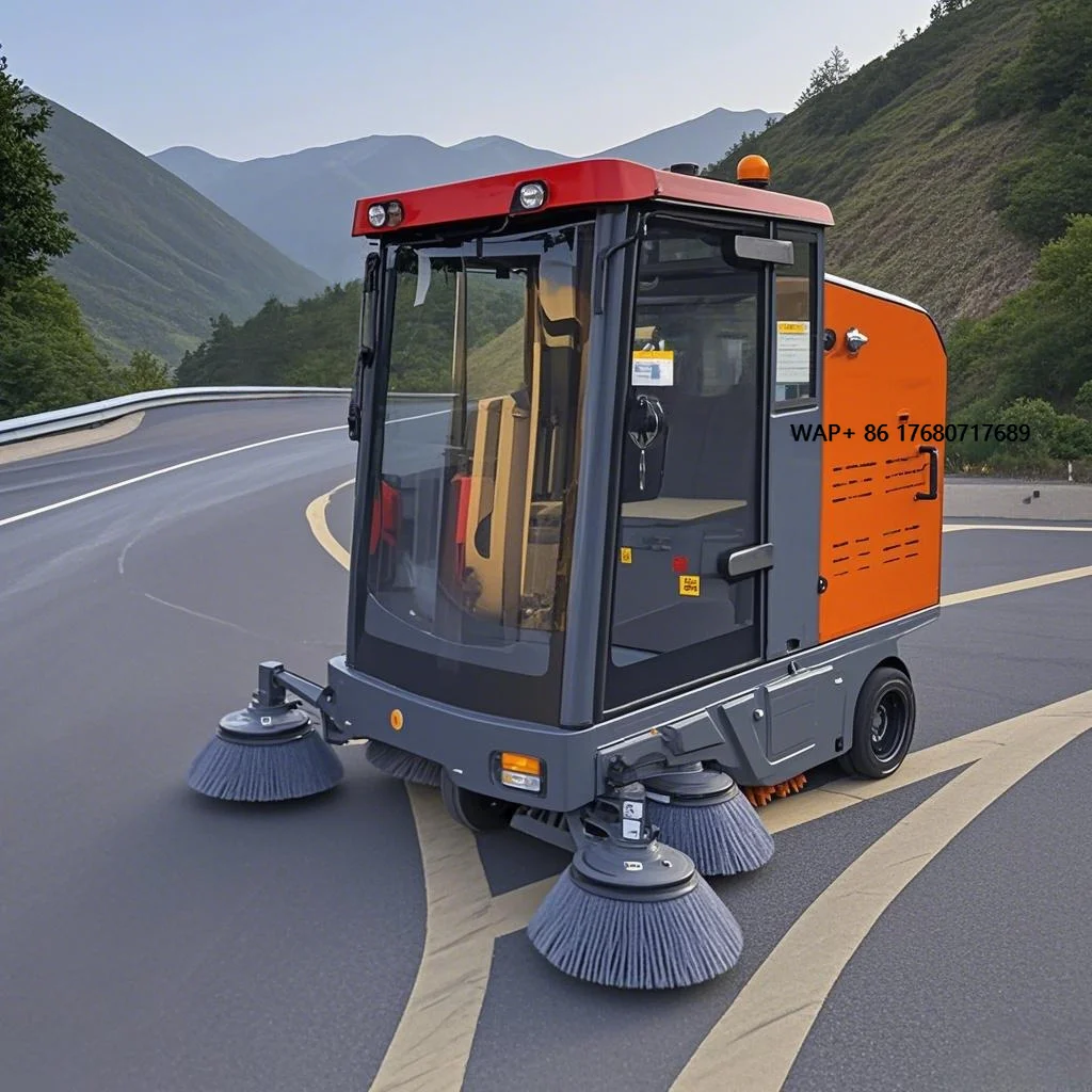 

New High Quality Electric Ride-on Vacuum Water Cleaning Tractor Street Sweeper Floor Cleaning Machine Battery Mounted ConTour