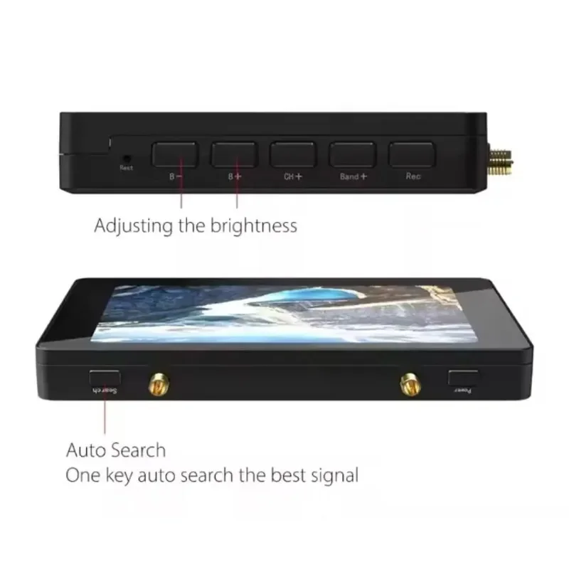 

5.8Ghz 40CH 5 Inch FPV Monitor with DVR Build-in Battery 800*480 for Racing Plane RC Quadcopter FPV Multicopter Part