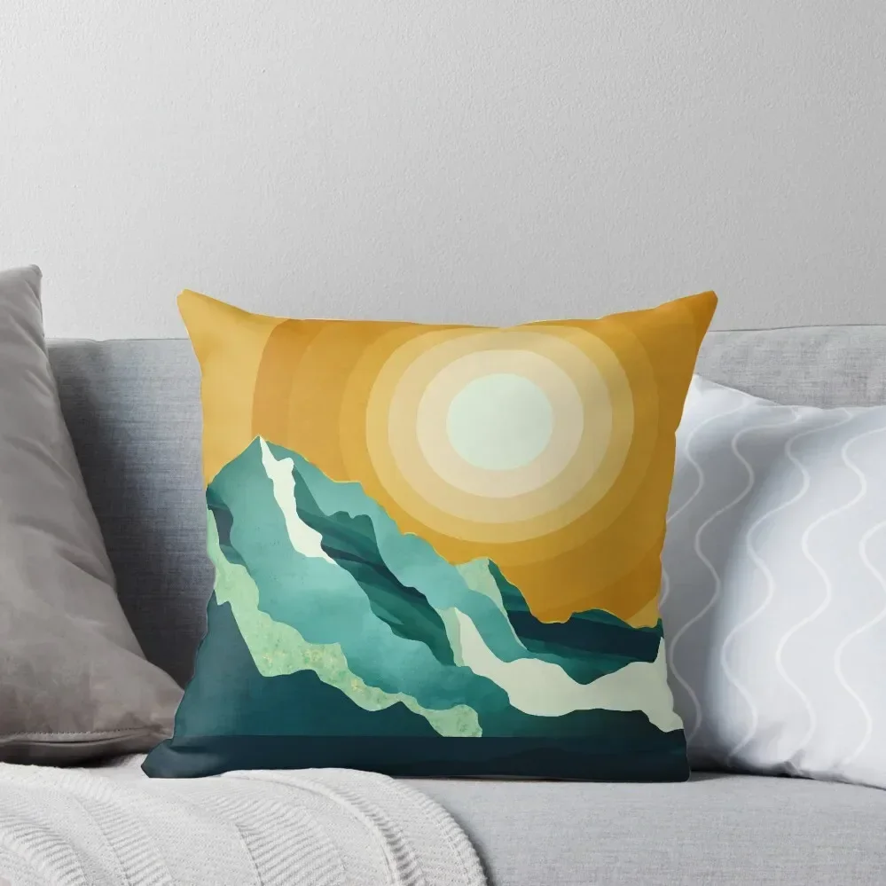

Retro Mountain Sunset Throw Pillow Luxury Pillow Cover Pillows Aesthetic Pillow Decor Pillowcase Cushion