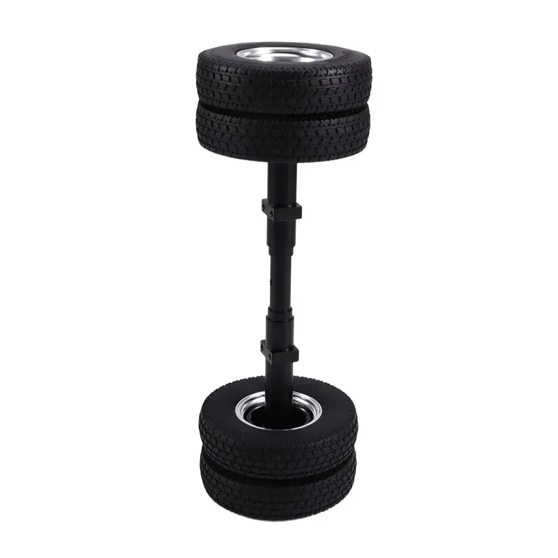 For 1/14 Scale Tamiya-RC Truck Car 770S 3363 FH16 MAN 4 Pcs Rubber Tire With No Power Drive Shaft Diy Replacement Parts