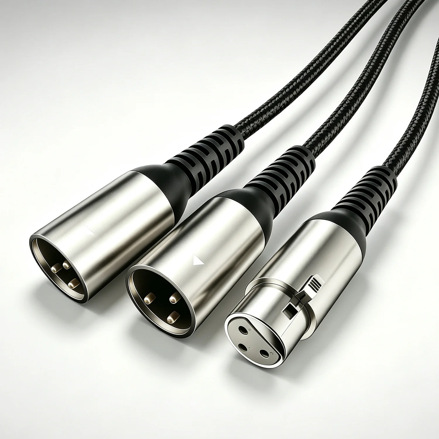 XLR Y-Splitter Cable 3-Pin Dual XLR Female To Male Balanced Microphone Cord for Amplifier Speaker Camera Equipment Etc