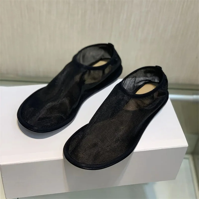 Mesh Breathable Design Women Ballet Flats Shoes Round Toe Hand-made Solid Color Women Shoes Casual Soft Comfy Chaussures Femme