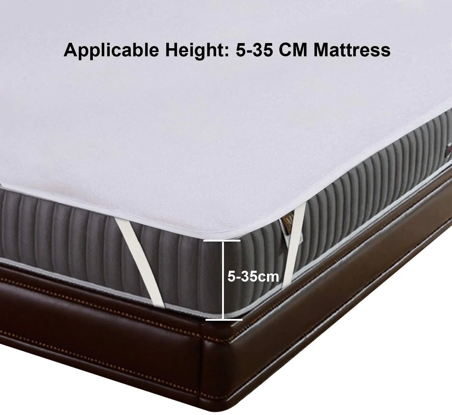 Waterproof Bed Sheet With Band Anti Slip Waterproof Mattress Protector Dust Mites Proof Sheet Protector