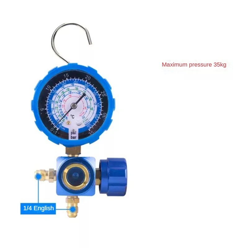 Air Condition Gauge For R410A R22 R134A R404A Refrigerants Manifold Gauge Manometer Valve With Visual Mirror