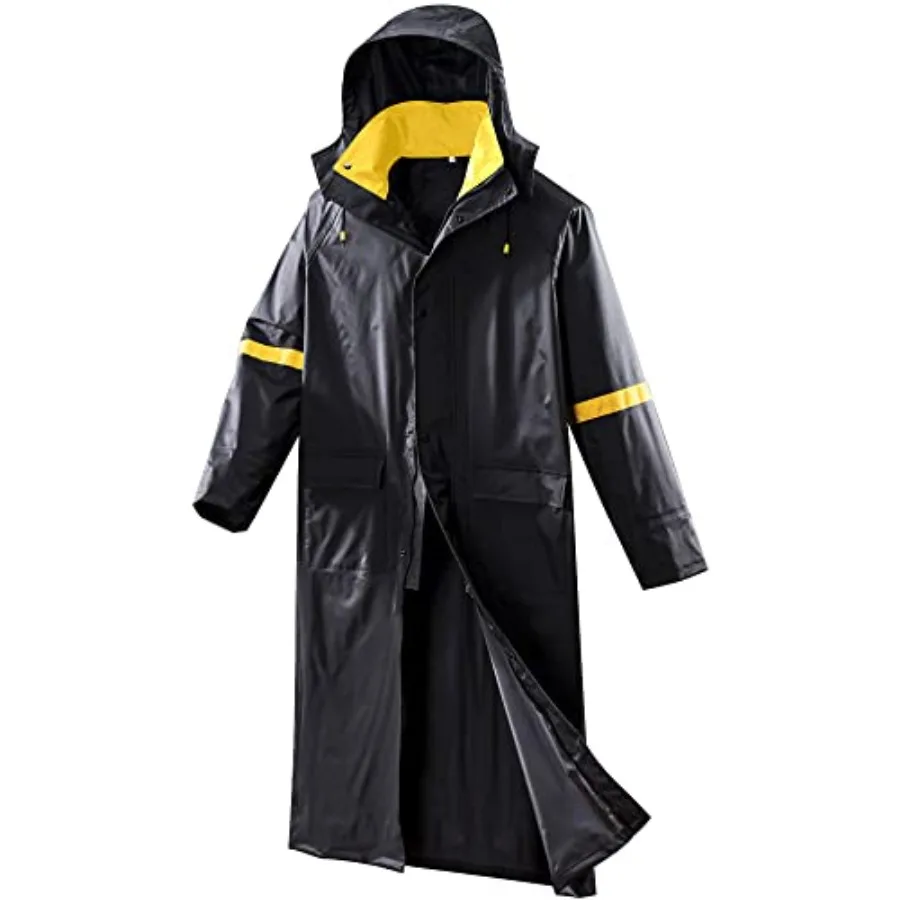 

EI Sonador Classic Long Rain Coats for Men, Hooded Raincoats Rainwear for Waterproof Work, Breathable, Rain Jacket Poncho