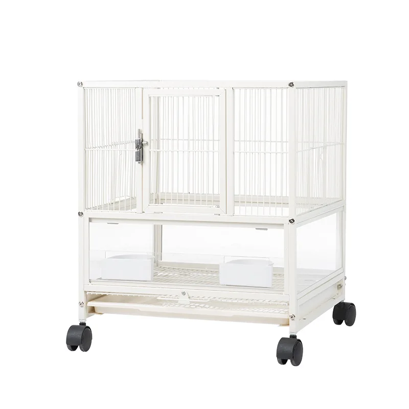 Large multi-layer parrot bird cage Large household metal luxury villa parrot cage Small special splash-proof cage