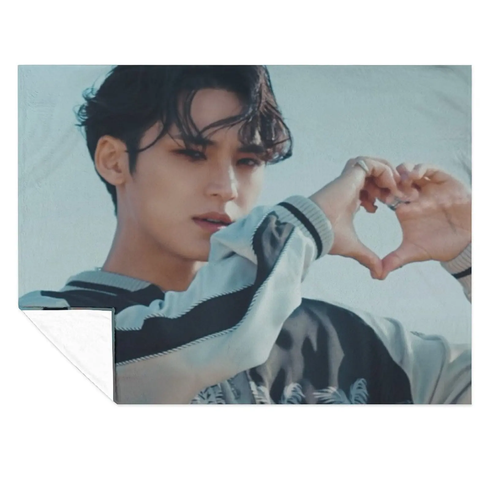 

Mingyu and heart from Hot mv Throw Blanket Personalized Gift Tourist valentine gift ideas Blankets