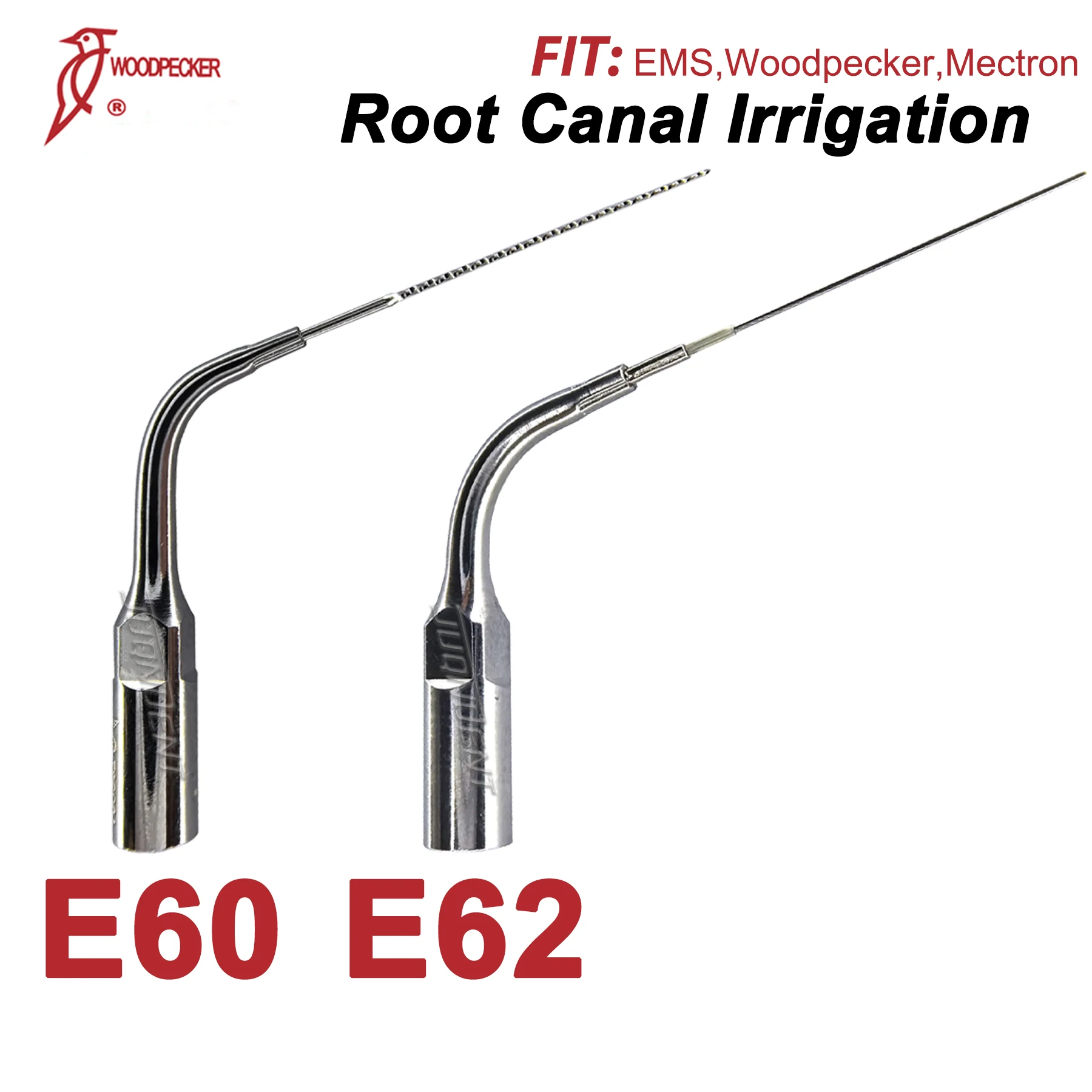 Original Woodpecker Dental Ultrasonic Scaler Tips Root Canal Irrigation E60/E62 Fit EMS UDS Scaler Handpiece