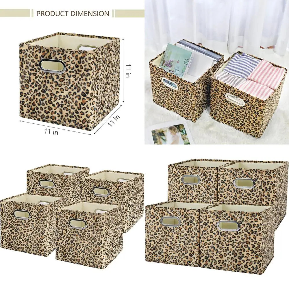 

Складные бархатные кубики для хранения с ручками, 11x11x11, коричневые, для полок и шкафов