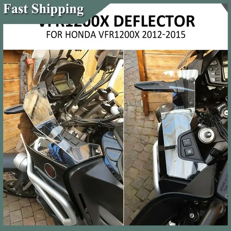 -MEOF Pára-brisa lateral da motocicleta parahonda vfr1200x defletor de vento forhonda vfr1200x crosstourer transparente