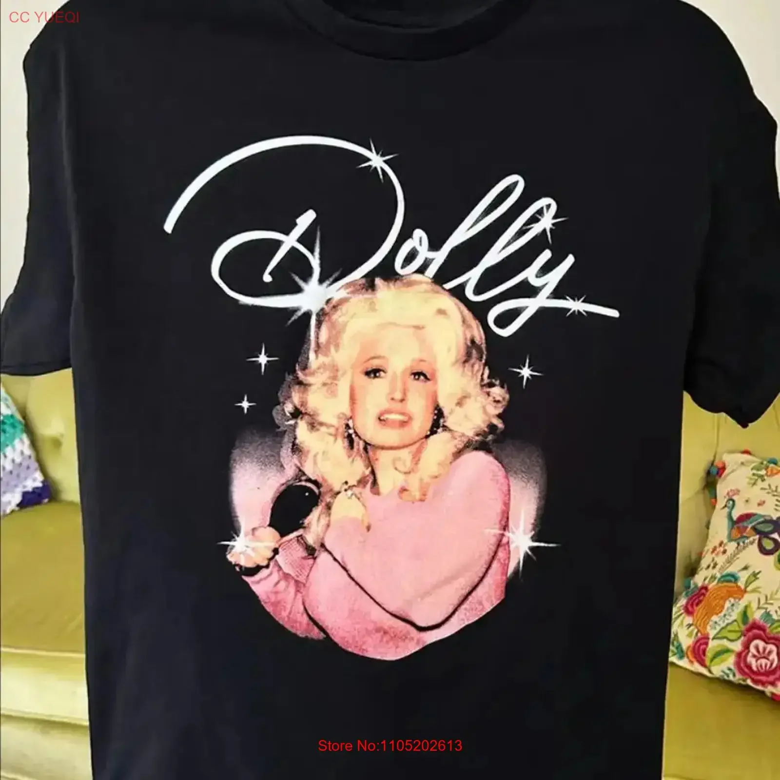 

Винтажная черная футболка Dolly Parton Face Tour Concert, винтажная стираная графика, универсальная модная слегка дизайнерская одежда для дома