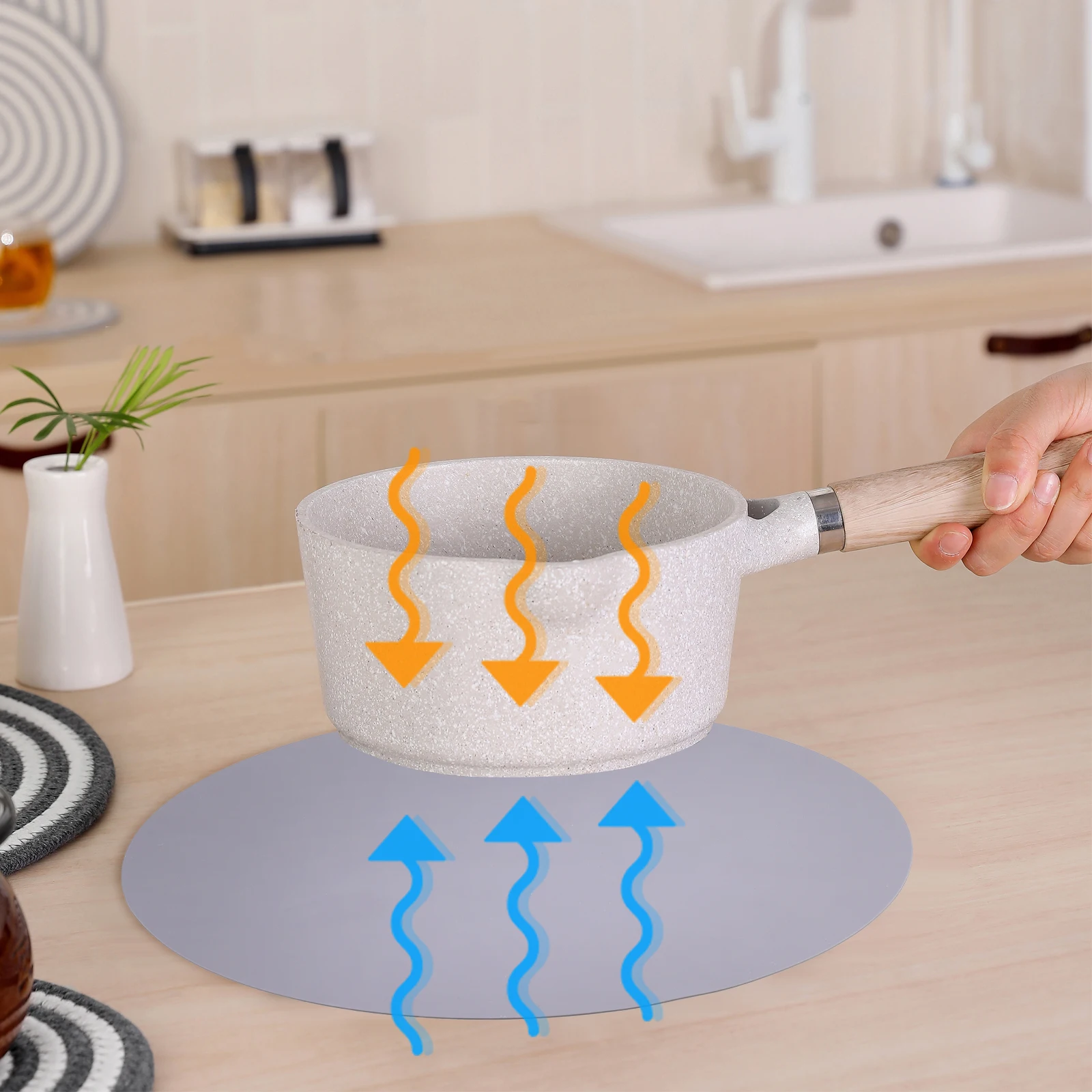 

2 Pcs Silicone Baking Mats Reusable Heat Insulation Table Protection Pads Microwave Oven Tray Kitchen Gadgets Gentle Material