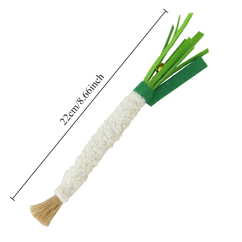 1PC Wooden Sky Liao Scallion Cat Toy Simulated Vegetable Bite resistant Self stimulating Grinding Teeth Teasing Cat Pet Supplies