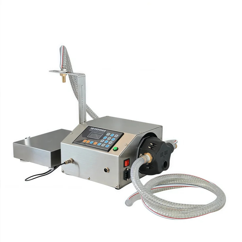 Semi-automatic miniature filler, premium version desktop, precision metering pump, oil and cosmetics thin liquid