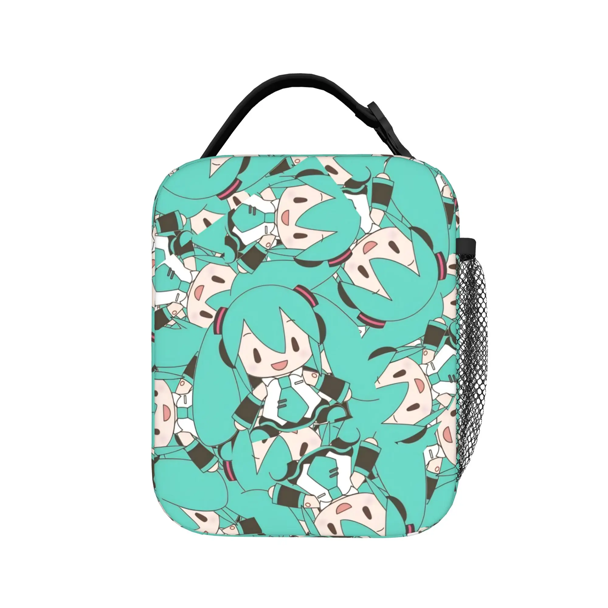 Hatsune Miku Singer Music Anime Isolierte Lunchtasche für Männer und Frauen, Lebensmittelbehälter, tragbare Thermo-Kühlboxen für die Arbeit – Detail 3