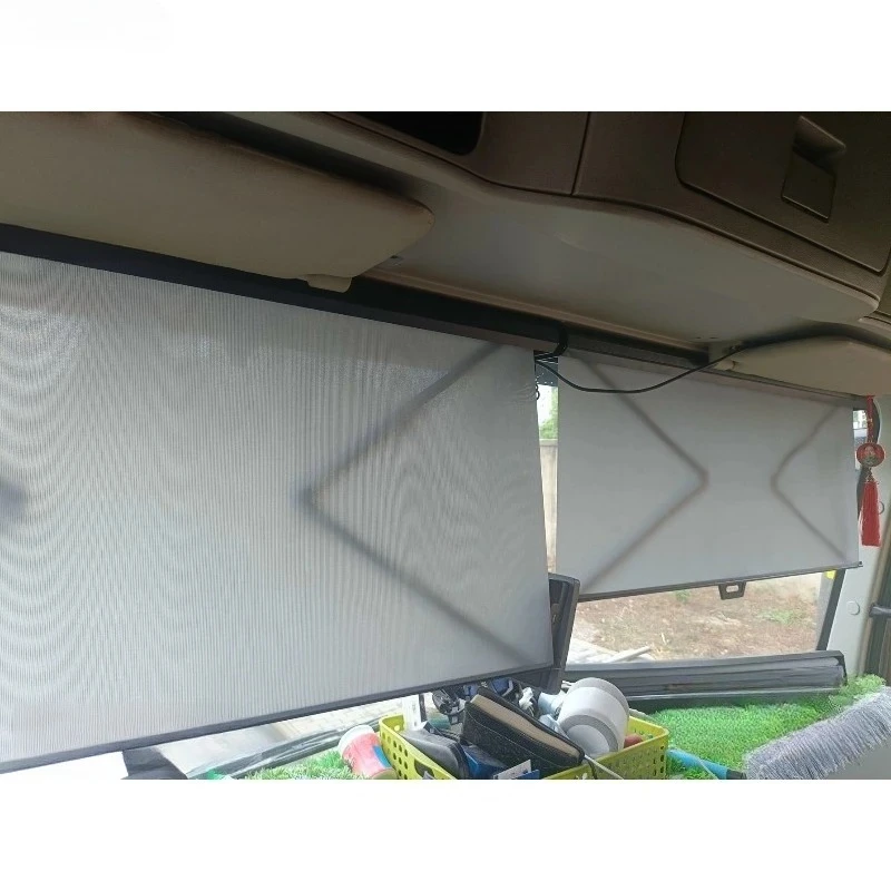 For Interior Shading Large Truck Cab Telescopic Curtain Damping Alloy Anti-Glare Shield