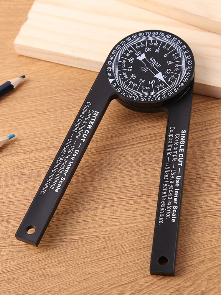 Miter Saw Protractor ABS Digital Protractor Ruler Woodworking Scale Protractor with Marking Pencil Accurate Angle Finder Tool