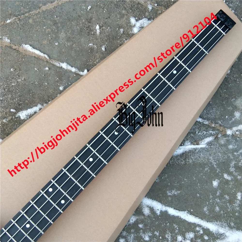 Silver Red 4 strings headless electric bass guitar Mahogany body&Rosewood Fingerboard BJ-544
