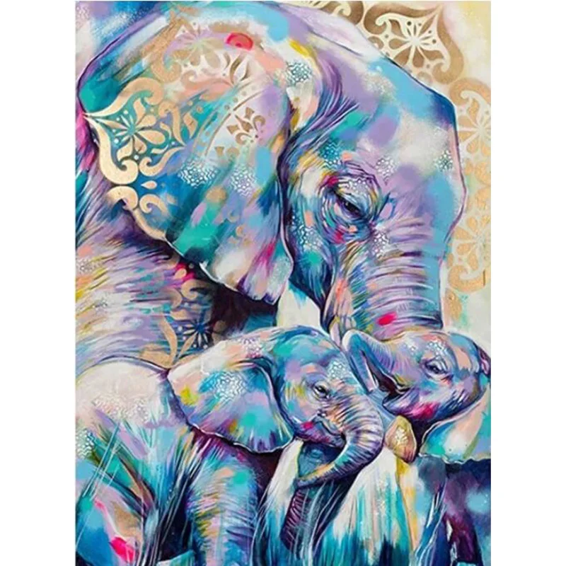 AB diamond cross stitch Elephants and baby elephants 5D DIY diamond embroidery rhinestone painting diamond painting