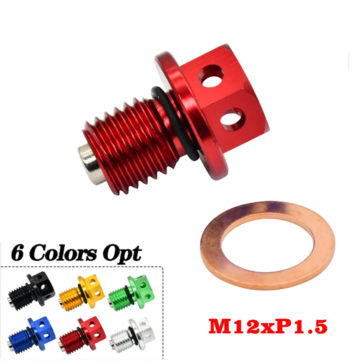 

M12xP1.5 Magnetic Oil Drain Plug Bolt Screw For Yamaha YZF-R25 R3 MT-03 MT-25 YZF-R3 YZ250 YZ250X XT250X WR250R WR250X Serow 250