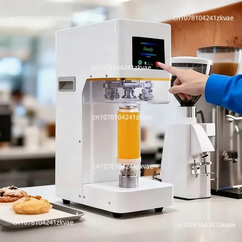 Electric Automatic Filling and Sealing Heat Sealing Machine, Tinplate Can Sealing Machine for Plastic Cup Beverage Packaging,