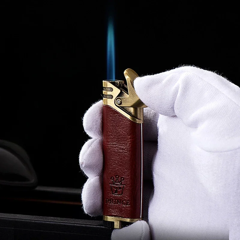 

Leather Emboss Eagle Torch Lighter Waterproof Refillable Gas Lighters Unique Cool Flame Cigarette Encendedores Dropshipping