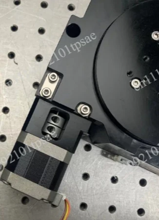 Second hand 100mm high-precision CNC rotary indexing table, worm wheel R-axis 42 stepper motor turntable