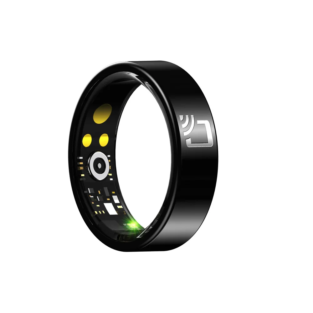 Smart Ring with Health Tracker and NFC Smart Rings Real-time Width Waterproof Ceramic Case Remote Control Alarm Clock