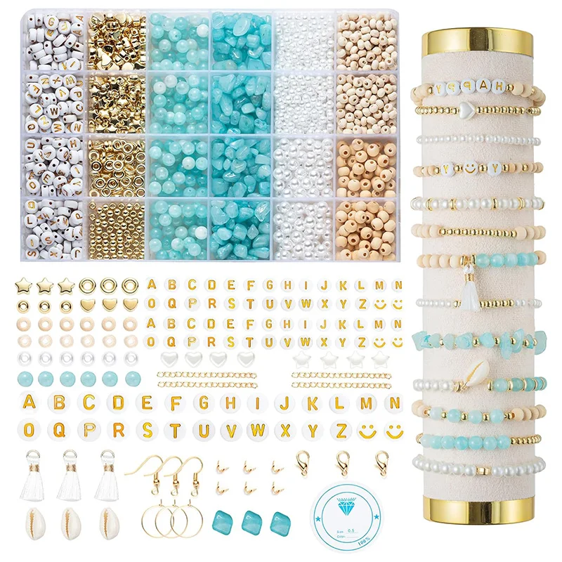 

Jewelry Making Supplies Kit Natural Stone Beads Irregular Natural Stone for DIY Craft Bracelet Necklace Earrings for Adults