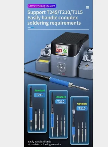 Aixun T420D Smart Double-station Soldering Station Compatiblen With T245/T210/T115 Weld Handle for BGA Repair Tool