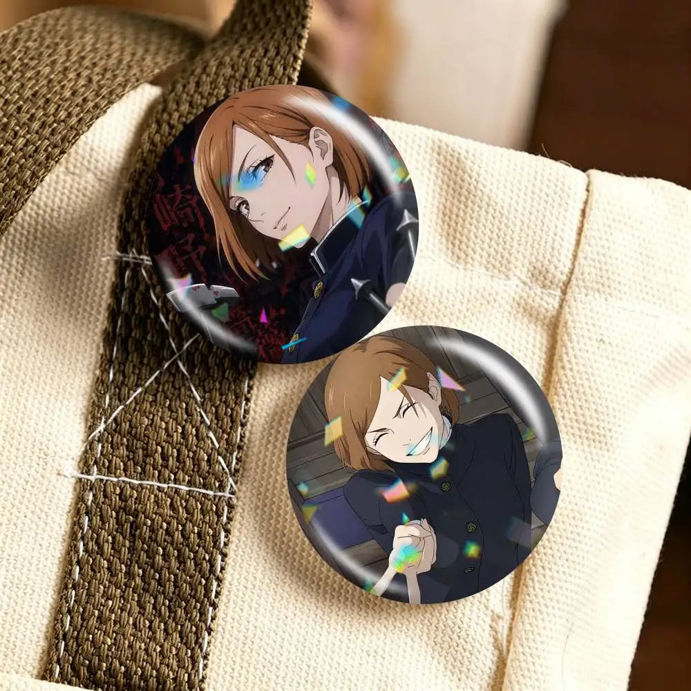 J-Jujutsu K-Kaisen Nobara Kugisaki 25mm 32mm 44mm 58mm 75mm Brooches Badges Pins for Accessories Gift