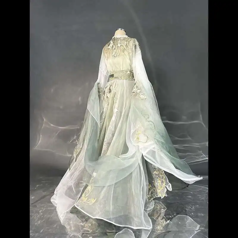 

New Fiesta Carnival Halloween Cos Cosplay Heavy Industry Hanfu Wei-Jin Period Embroidery Chest Length Skirt Tang System Heroine