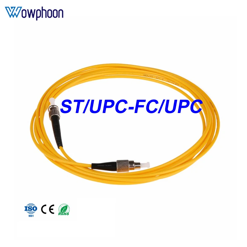 Fiber Optical Patch Cord Pigtail Jumper, ST, UPC-FC, UPC Patchcord, SM Simplex, PVC, LSZH, 9, 125, 3.0mm, Customized