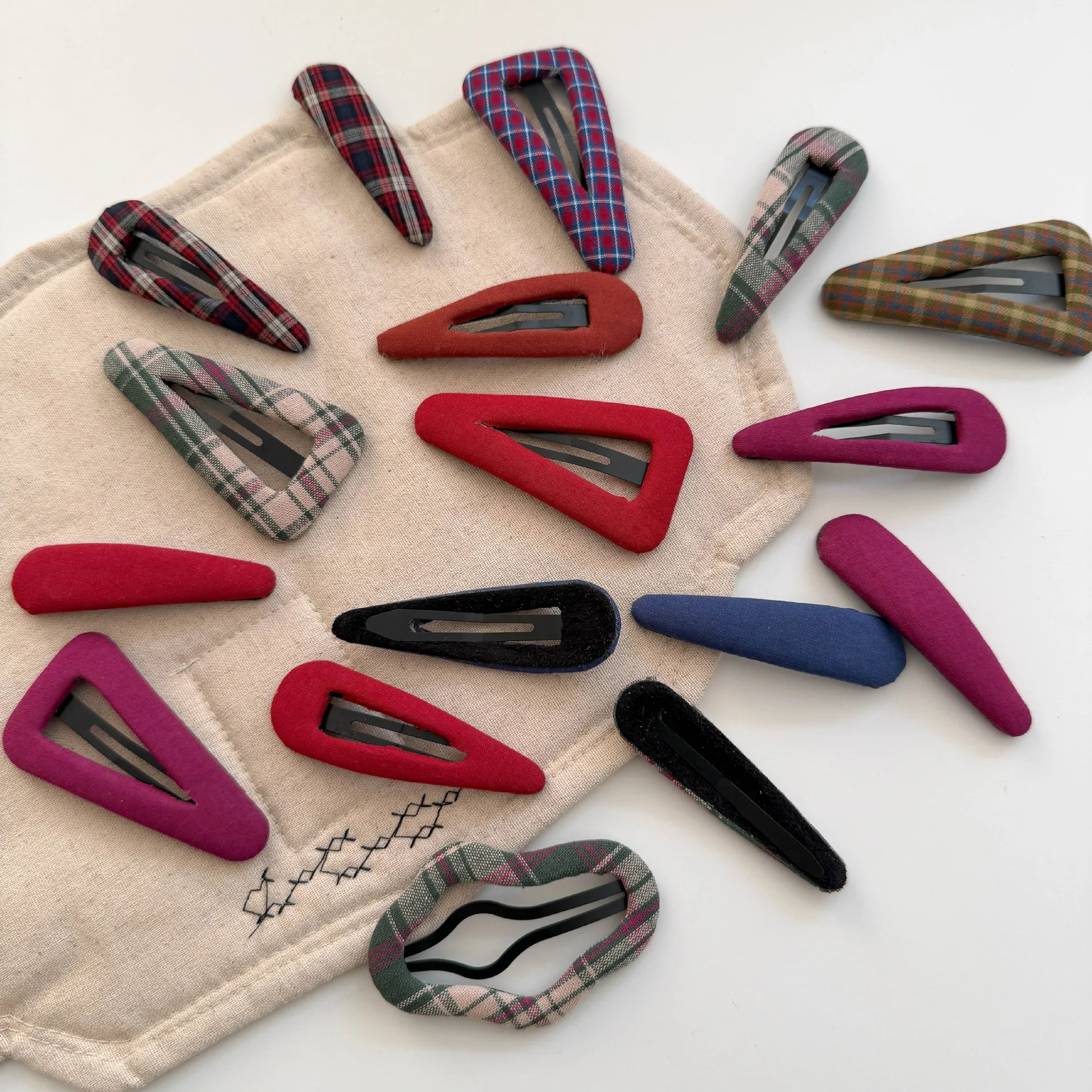 

1pc Plaid BB Clip Korean Bangs Side Clip Girl Hair Clip Hairpin Barrettes Headwear Fashion Hair Accessories Headdress Hairgrips