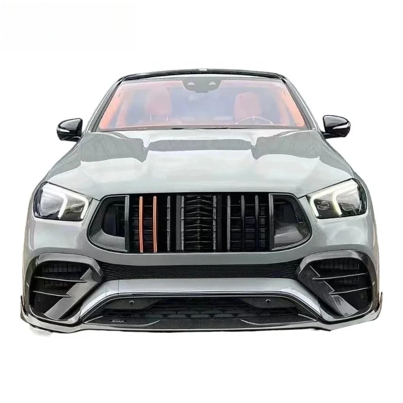

B Style Carbon Fiber Bodykit Front Rear Bumper Lip Side Skirts Wing Mirror Cover Grille GLE Coupe63 53 2021+