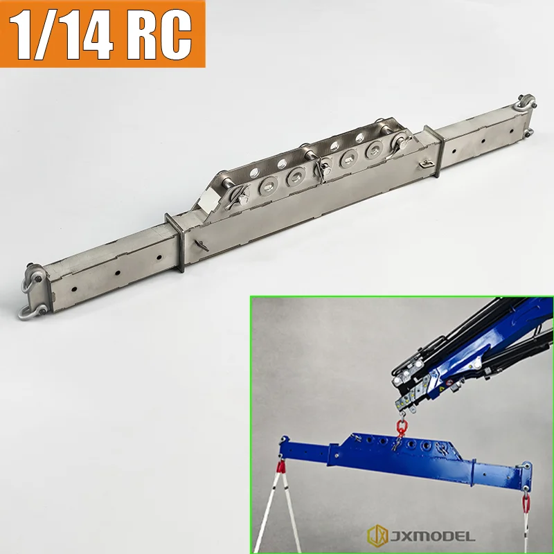 JXmodel Metal Simulation Mounted Crane Model Telescopic Lifting Attachment for 1/14 JXmodel RC Truck Mounted Crane Model Car