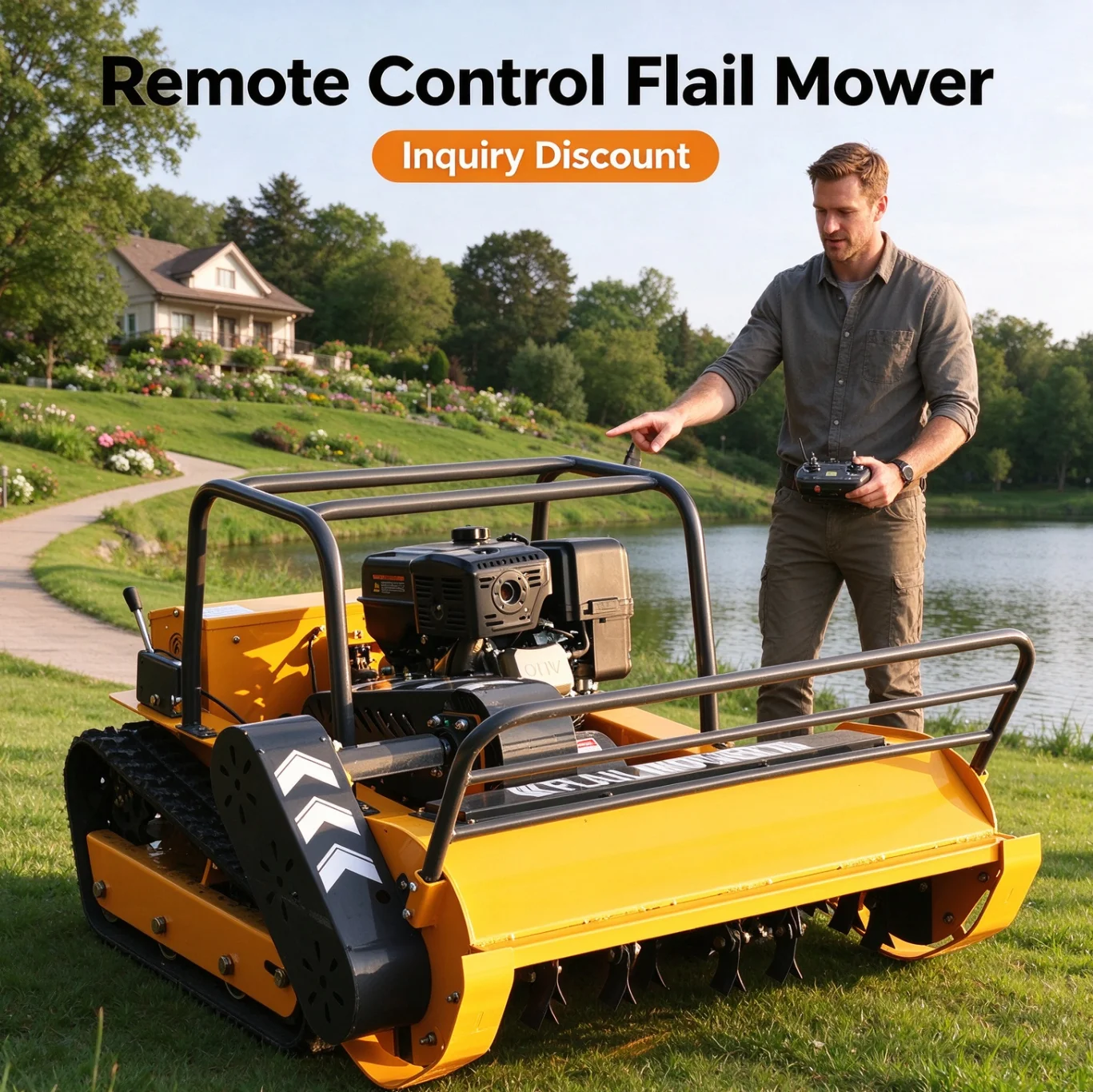 Customized Fast Shipment Cordless Lawn Mower Lawn Mower Robot Zero Turn Lawn Mower Portable Handle Design
