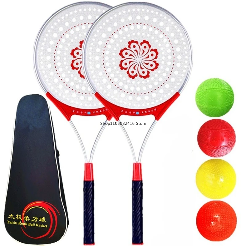 

Chinese Kungfu Wushu Martial Arts Racket Set Tai Chi Racket Taiji Rouli with Balls