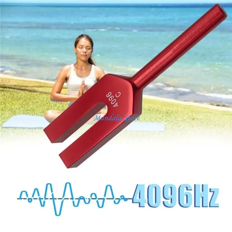 U2JC uning Fork 4096 Hz Tuning Fork Crystal Tuning Fork with Hammer for Healing Medical-Grade Tuning Fork with Hammer Gift