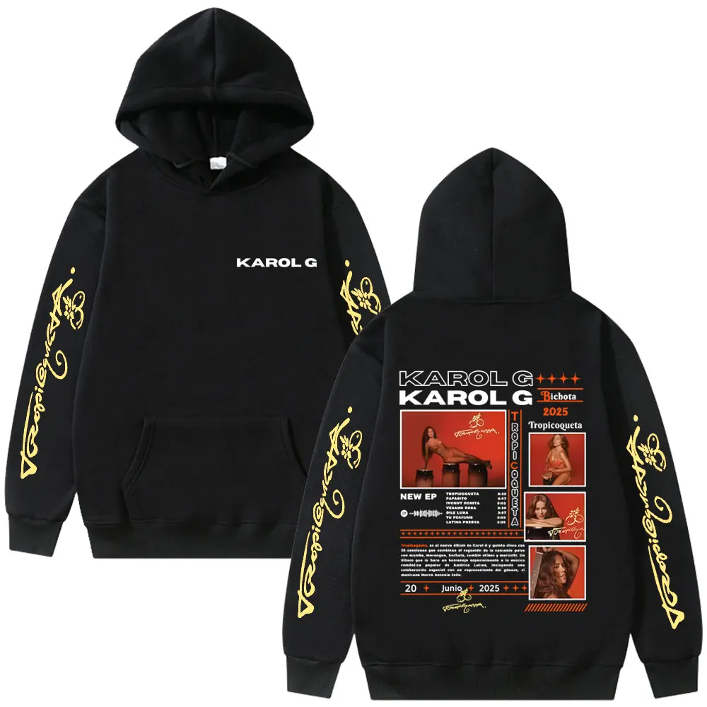 

Karol G Tropicoqueta 2025 Merch Hoodies Men Women Hip Hop Pop Music Oversized Sweatshirt Unisex Fashion Art Aesthetic Streetwear