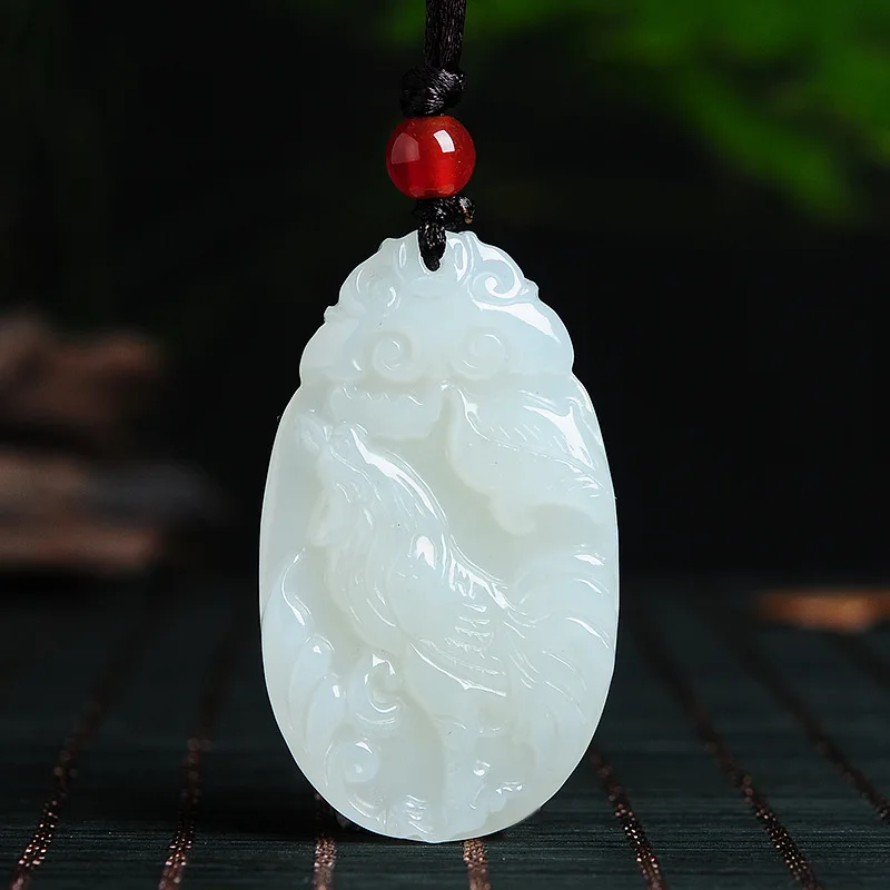 Twelve Signs Hotan Amulet Men And Women, Zodiac Jade Necklace Pendant Rat, Ox, Tiger, Rabbit, Horse,
