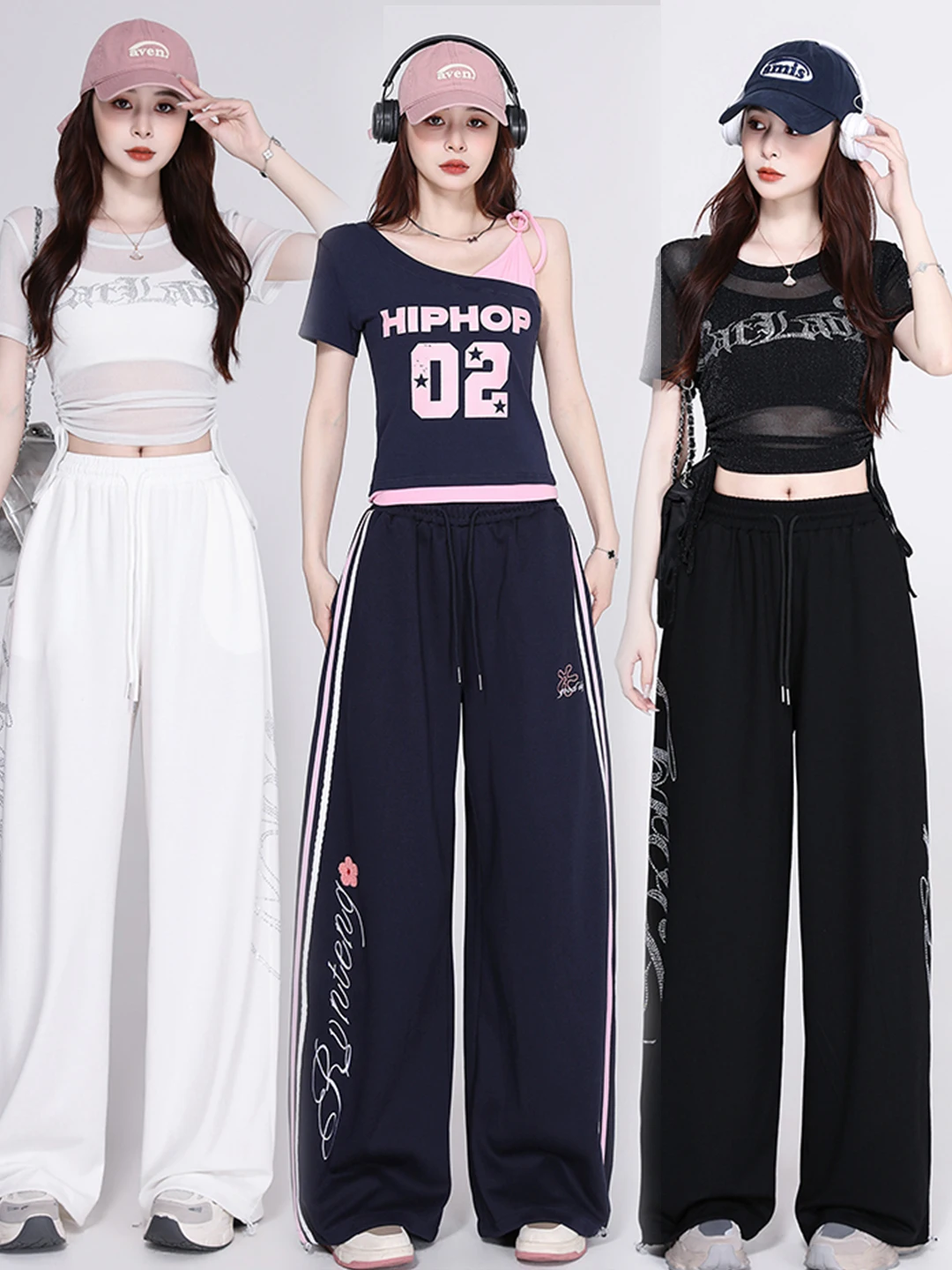 Dancing Clothes Jazz Dance Performance Suit Street Dance Square Dance Sport Set Women's Kpop Group Outfit Cotton Fabric