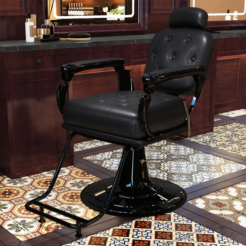 European style barber chair adjustable height professional hairdressing chairs high-end friseurstuhl beauty salon furniture