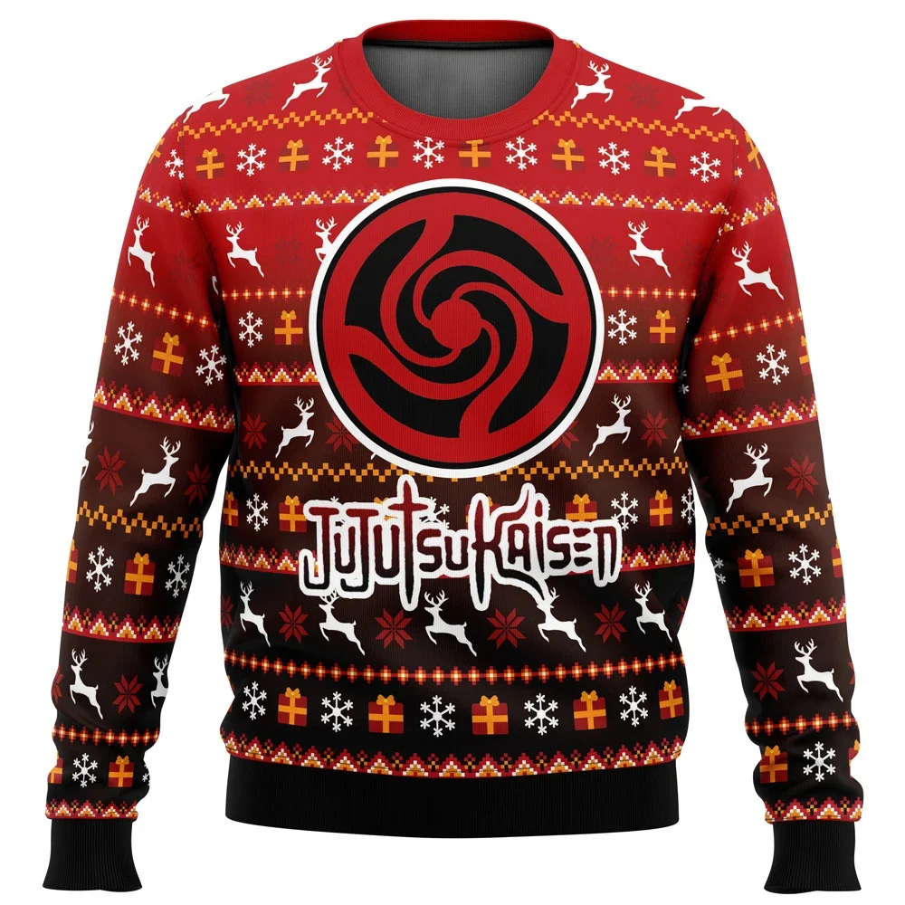 

Sukuna Christmas Jujutsu Kaisen Ugly Christmas Sweater Gift Santa Claus Pullover Men 3D Sweatshirt And Top Autumn And Winter